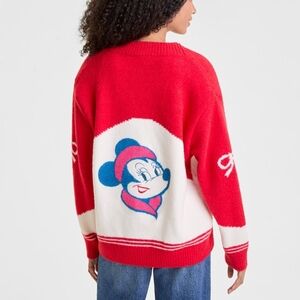 Disney Red and White Minnie Mouse Sweater